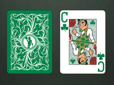 Celtics Casino Night concept ace boston cards casino celtics face green jack king lucky playing poker