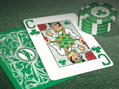 Celtics Casino Night Save The Date Image boston card casino celtics face green king lucky playing poker