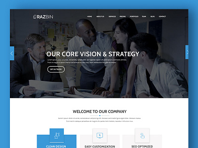Razbin – Digital Agency web Template free psd