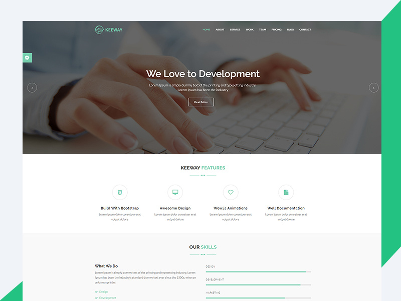 Keeway – Material Design HTML5 Agency Template travel html template revolthemes web design bootstrap web css html business