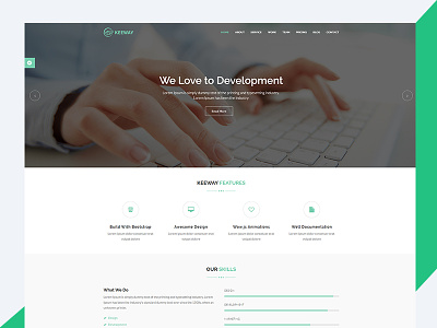 Keeway – Material Design HTML5 Agency Template bootstrap business css html html template revolthemes travel web web design