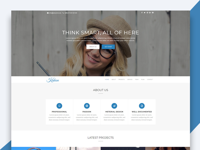 Kakon – Design Studio Marketing Agency Bootstrap Template html template revolthemes web design bootstrap web css html business
