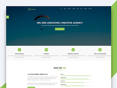Greatway - Material Design Agency Template bootstrap business css greatway html html template revolthemes web web design