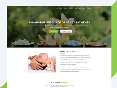 Monalisa – Health & Beauty Bootstrap Template beauty bootstrap business css html html template revolthemes spa web web design