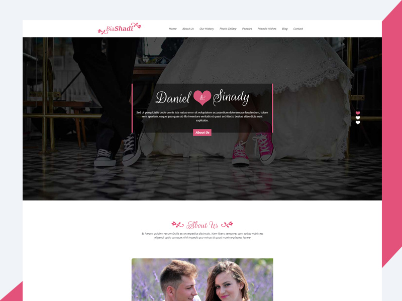 Biashadi - Responsive Wedding Template Free Download responsive css3 download free template wedding bootstrap html biashadi