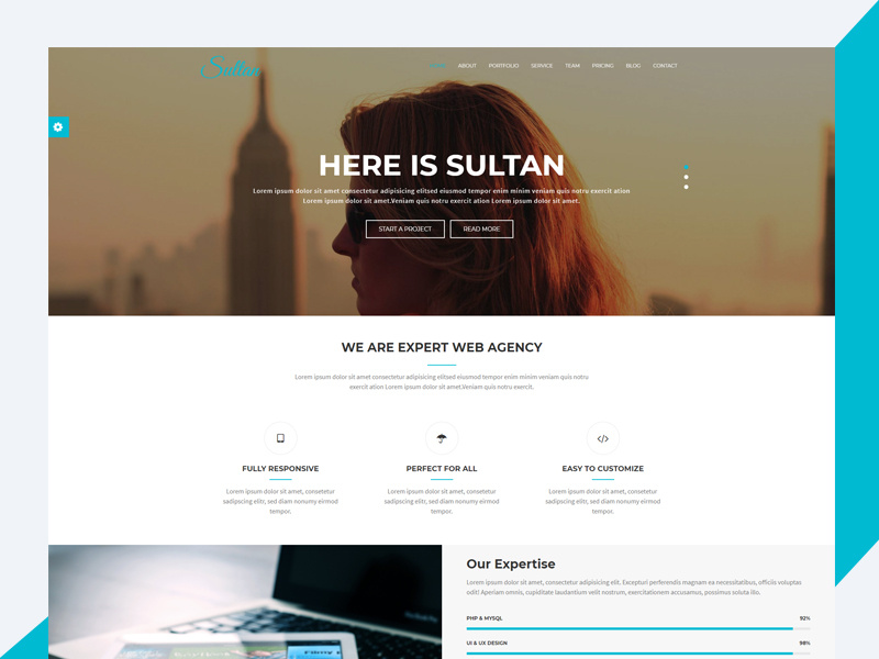 Sultan – One Page Bootstrap Business Template responsive css3 download template wedding bootstrap html