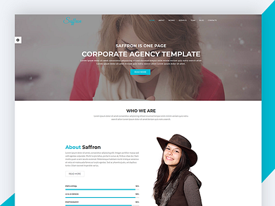 Saffron – Bootstrap Onepage Corporate Agency Template