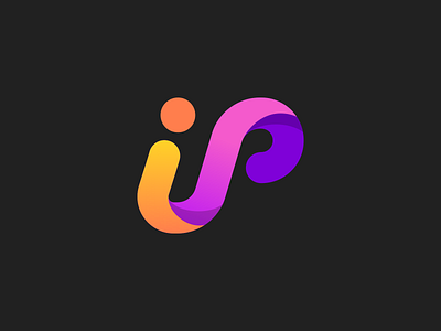 IP letters logo concept