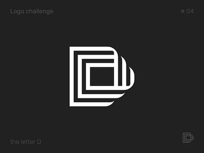 Logo challenge #4 - Letter D brand branding brandmark identity letter d letter logo letter logo d logo logo challenge logo design logotype