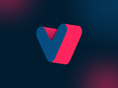 V letter logo concept