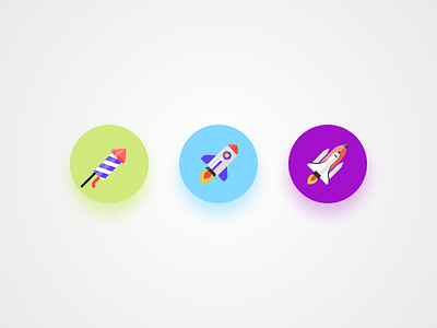 Tariffs Icons icons petard rocket shuttle