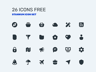 26 icons free! Stannum Icon Set