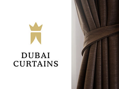 Dubai Curtains logotype concept v2 brand curtains design logo logotype