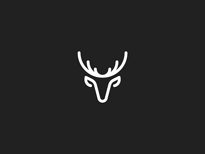 Deer monogram concept