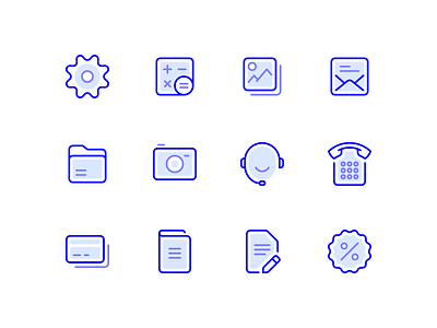 Sapphire Icon Set calc card folder icon icon design icon set icons iconset images mail photo settings support