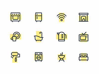 Smart home icons cooking home house icon kit icon pack icon set iconography icons illustration kitchen lines sketch