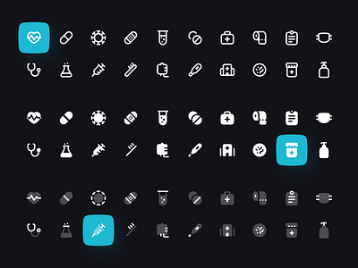 Medicine and Health Icon Set by Dima Groshev | 123done on Dribbble