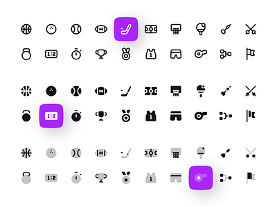 Sport and Fitness Icon Set