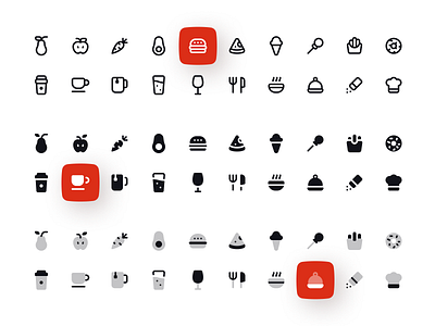 Food and Drinks Icon Set