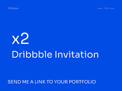 2 Dribbble Invitations (Finished)