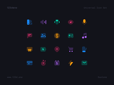 Universal Icon Set | Colorful 123done clean color colorful figma glyph icon icon design icon pack icon set icon system iconjar iconography icons iconset minimalism symbol ui universal icon set vector icons
