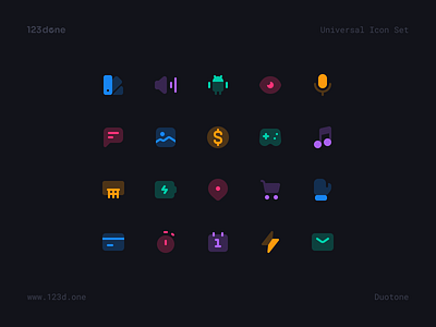Universal Icon Set | Colorful 123done clean color colorful figma glyph icon icon design icon pack icon set icon system iconjar iconography icons iconset minimalism symbol ui universal icon set vector icons