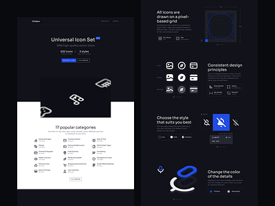 Universal Icon Set | Landing Page