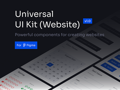 Universal UI Kit (Website) v1.0 123done components design kit design system designsystem desktope figma mobile prototyping templates ui ui kit uikit universal ui kit ux web website wireframe