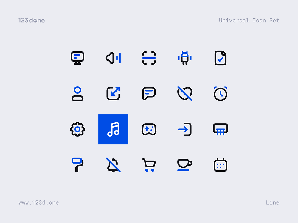 Universal Icon Set | Line by Dima Groshev | 123done on Dribbble