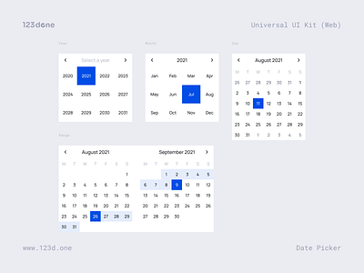 Universal UI Kit (Web) | Date Picker