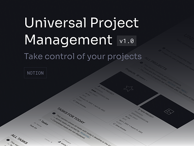 Universal Project Management 123done notion notion management notion planer notion template pm project management universal project management