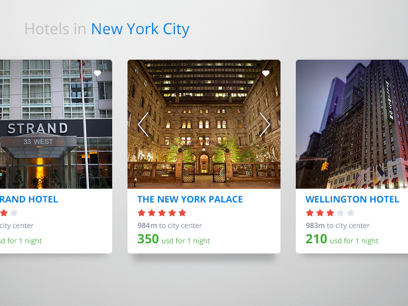 Do you need a hotel? hotel gallery search card flat simple clean shadow photo
