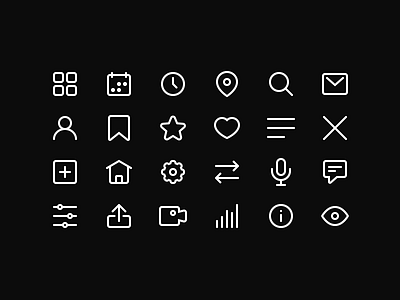 Minimalistic Icon Set | Freebie by Dima Groshev | 123done on Dribbble