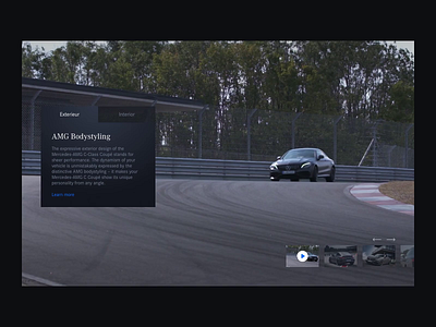 Mercedes-AMG C-Class Gallery Concept after effect animation carousel clean design effect figma gallery interaction interface minimalism motion principle transition typogaphy ui ux video web website