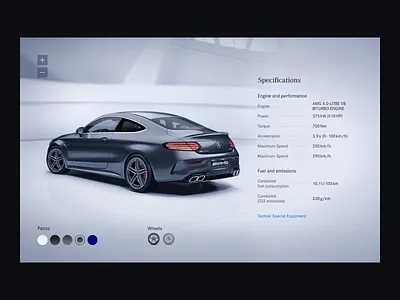 Mercedes-AMG C-Class Specifications Concept affter effects amg animation car card clean design figma interaction interface mercedes minimal minimalism motion principle ui ux video web website