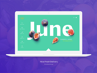 Nice Fresh Delivery - Branding & UI Design app branding fruit homepage icon shopping ui ux web