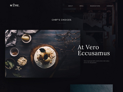 Menu Page - More. branding design food logo restaurant ui ux web