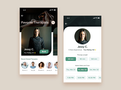 My Favorite Therapists dailyui favorite therapy ui ux