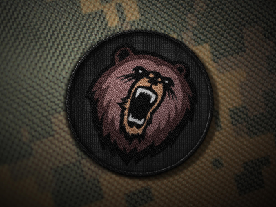 Bear Logo bear brown mascot patch
