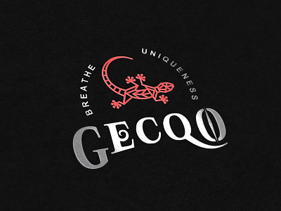 Gecqo fashion foil gecko jewelry lizard red