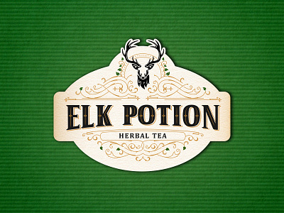 Elk Potion deer elk forest green herb herbal leaf tea texture