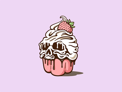 Cupcake bakery cake chocolate cream cupcake ice-cream muffin pastry pink skull strawberry