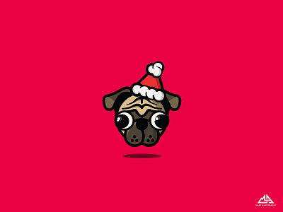 Santa Pug christmas illustrator pug pugs santa vector