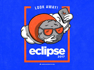 Millennial Equinox 2017 eclipse moon print selfie sun