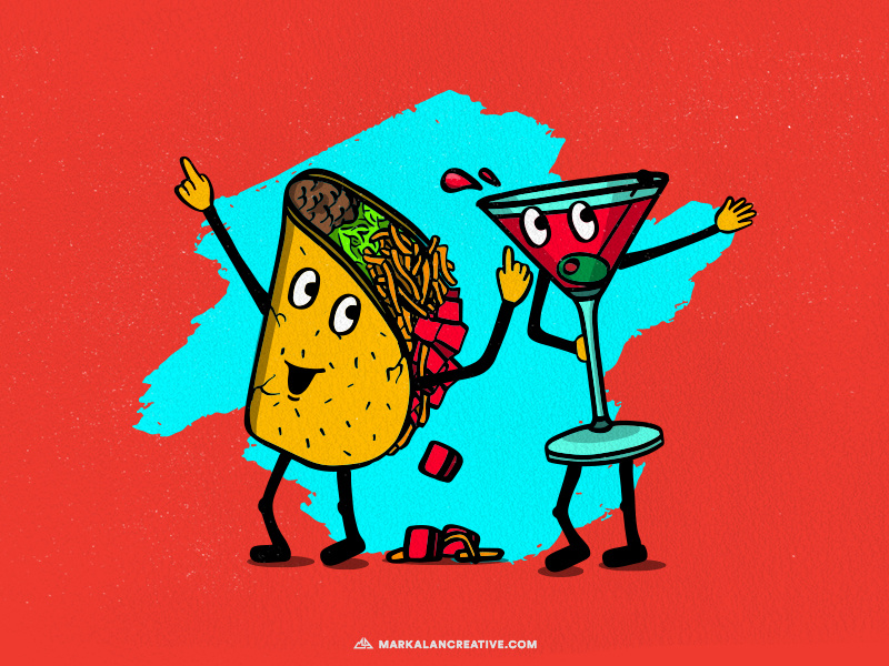 National Taco & Vodka Day by Mark Alan on Dribbble