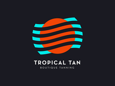 Tropical Tan Logo branding logo neon sun