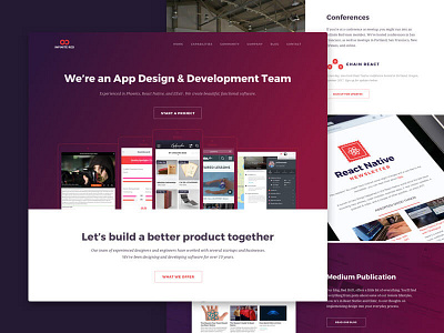 Introducing Infinite.Red — Version 2.5 agency design gradients product design red redesign ui ux web web design