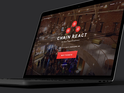 Chain React - A React Native Conference in Portland, OR chain react conference infinite red landing page marketing marketing page one page portland react native ui ux web design