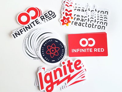 Infinite Red Stickers developers ignite infinite red react native reactotron remote work stickers swag