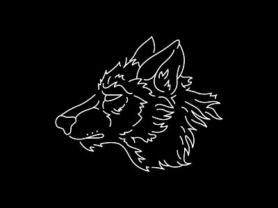 Lone Wolf animal animals art black clean design illustration line logo monoline white wolf